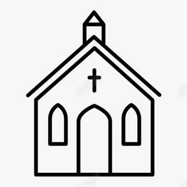 礼拜堂教堂上帝图标图标