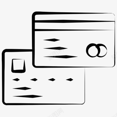 信用卡信用卡商务商务手绘图标图标