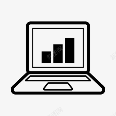 笔记本电脑图形演示图标图标