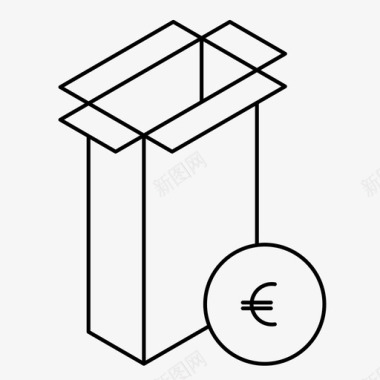 封装箱子移动箱子结帐交货图标图标