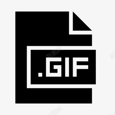 各种格式的文件gif扩展名文件图标图标