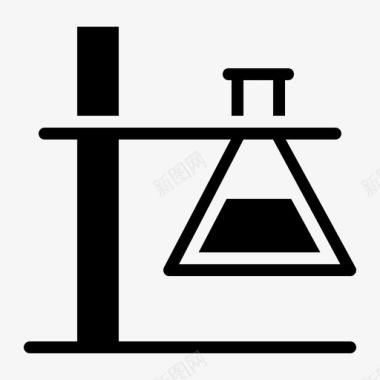 烧杯矢量图烧杯化学锥形烧瓶图标图标