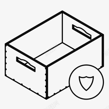 玩具盒送货订单安全图标图标