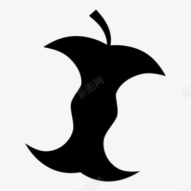 苹果核吃水果图标图标