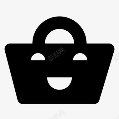 快乐购物袋购买电子商务图标图标