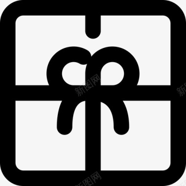 礼品包装盒生日礼物圣诞礼物图标图标