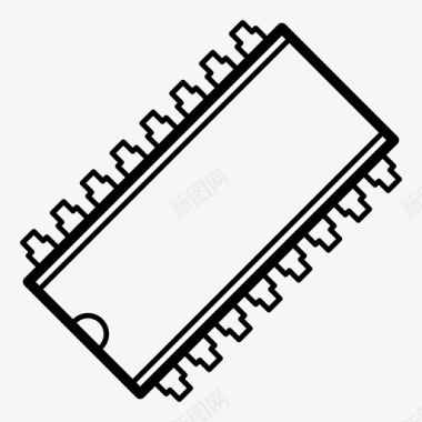 借东西集成电路芯片电子电路图标图标