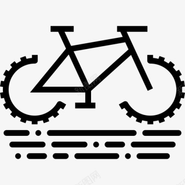 骑自行车探险露营图标图标