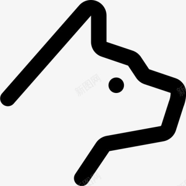 狗动物树皮图标图标
