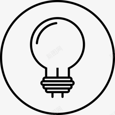 灯泡想象发明图标图标