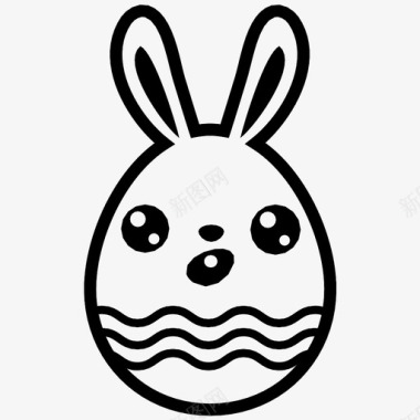 复活节彩蛋兔子惊喜图标图标