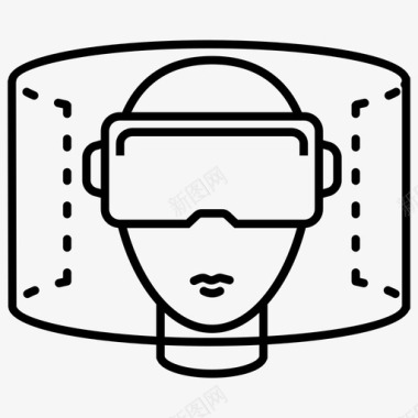 耳机蓝牙耳机虚拟现实360视频增强现实图标图标