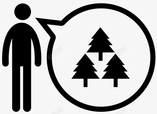 森林顾问活动家无政府主义者图标图标