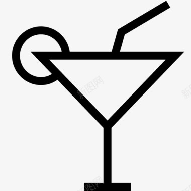 鸡尾酒玻璃杯果汁杯图标图标