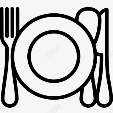 餐具深盘子餐饮图标图标