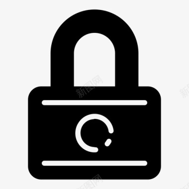 锁定挂锁加密锁定图标图标