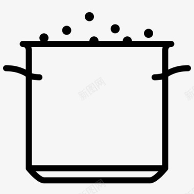锅内开水炊具烹饪图标图标