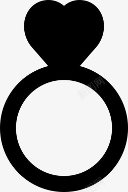订婚戒指生活方式爱情图标图标