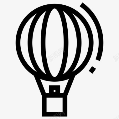 热气球汽车蒙哥尔菲图标图标