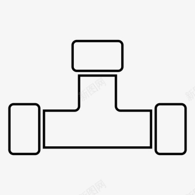 煤气火焰管道煤气三通图标图标