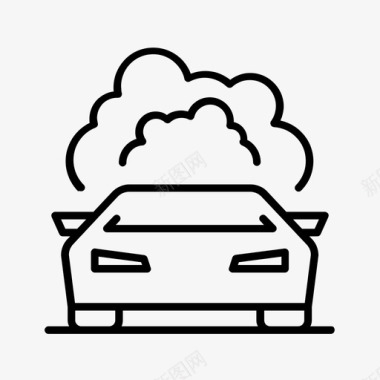 汽车污染汽车可可图标图标