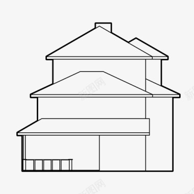 房屋桥房子建筑家庭住宅图标图标