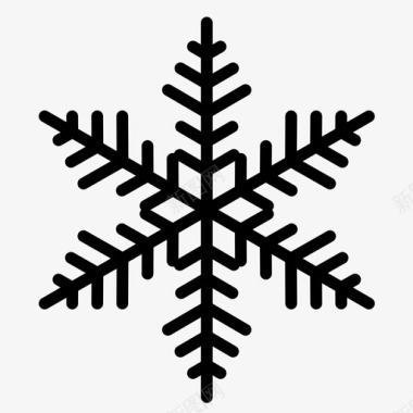 南极的寒冷雪花圣诞节寒冷图标图标
