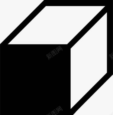 长方体三维形状图标图标