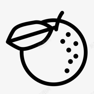 橘子柑橘食物图标图标