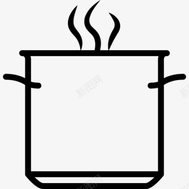 在锅里煮煮沸炊具图标图标