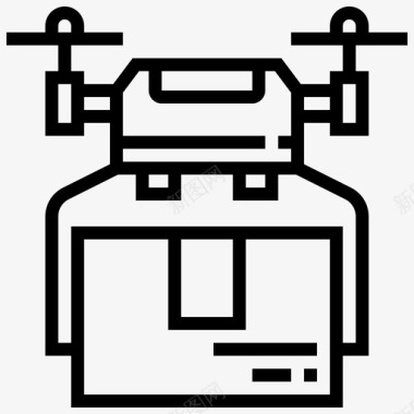 四无人机交付物流机械图标图标