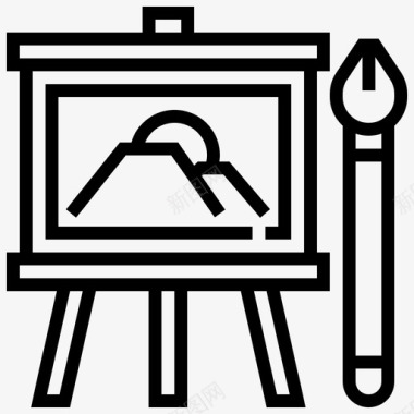 绘画艺术教育图标图标