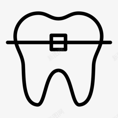 牙套牙医牙齿矫正图标图标