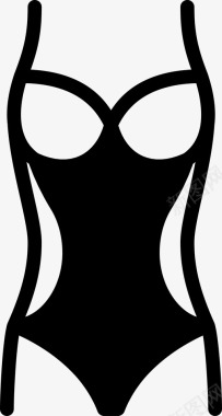 服装图标一件式泳衣服装时尚图标图标