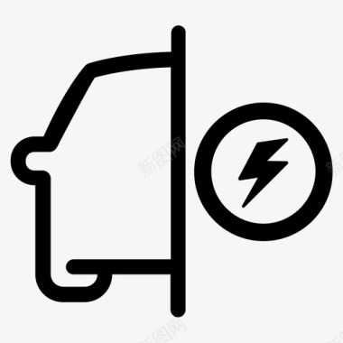 能源汽车充电器图标图标