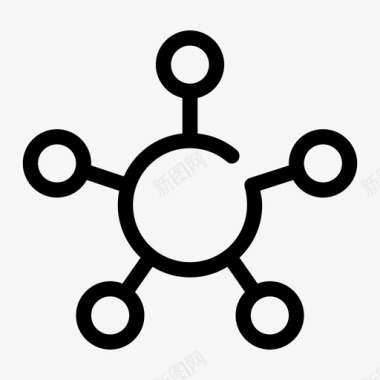 集中结构网络网络结构图标图标