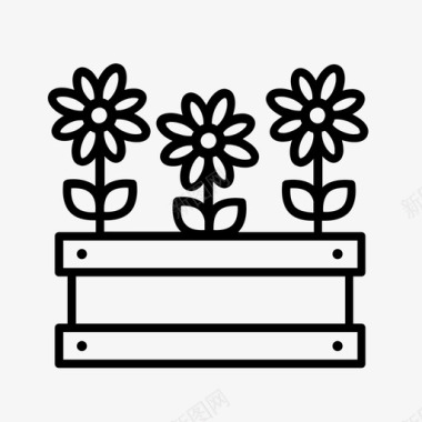 花雏菊花坛图标图标