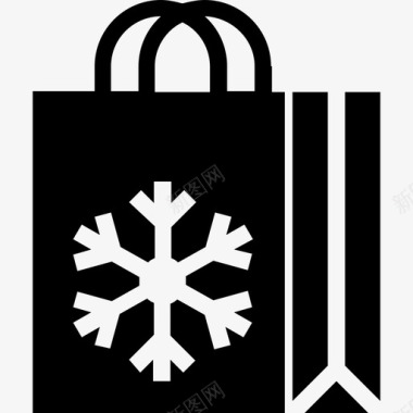 购物袋庆祝圣诞节图标图标