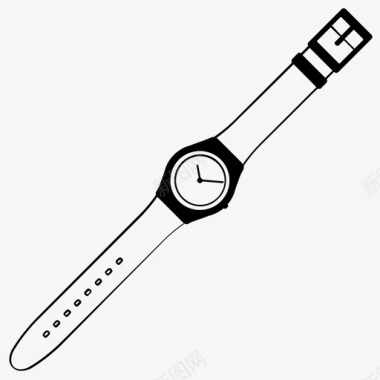白色和黑色腕表swatchtime图标图标