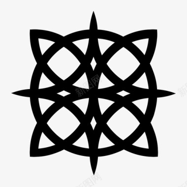 曼陀罗东方装饰图标图标