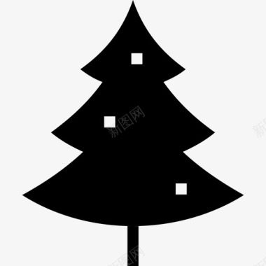 松树庆祝圣诞节图标图标
