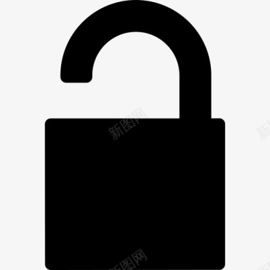 解锁挂锁填充轮廓安全管理用户界面图标图标