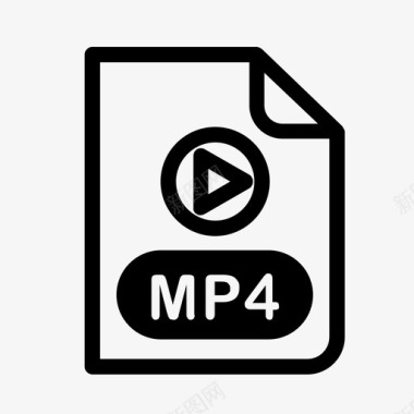 音乐mp4文件音频视频文件格式图标图标