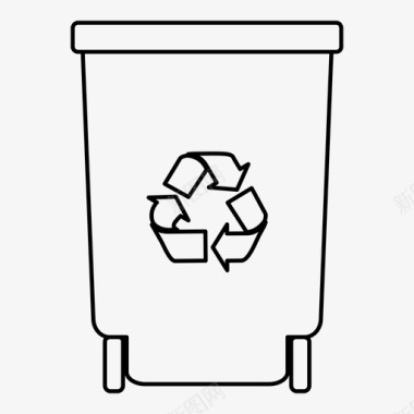 蓝色图标回收箱垃圾图标图标