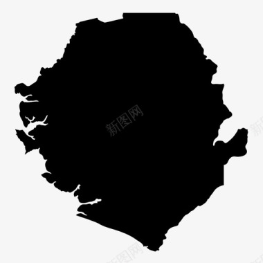 非洲拼图地图塞拉利昂非洲弗里敦图标图标