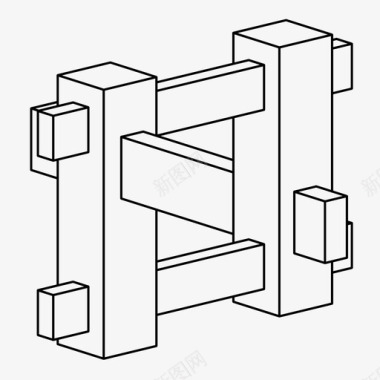 眩光效果视错觉不可能知觉图标图标