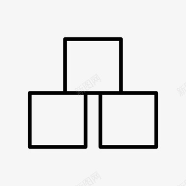 立方体角点几何图标图标