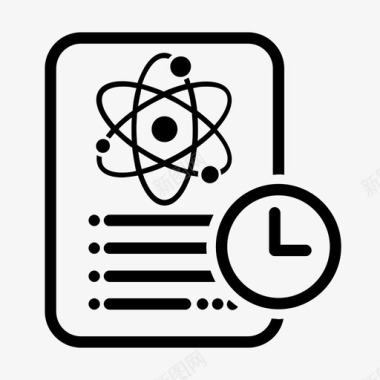 配方科学的图标科学文献时间笔记论文图标图标