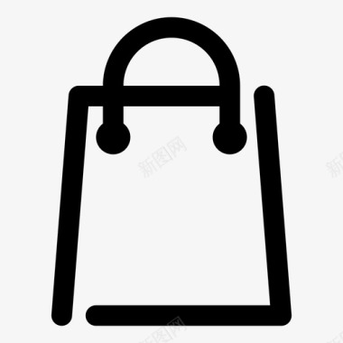 购物袋电子商务缺口大图标图标