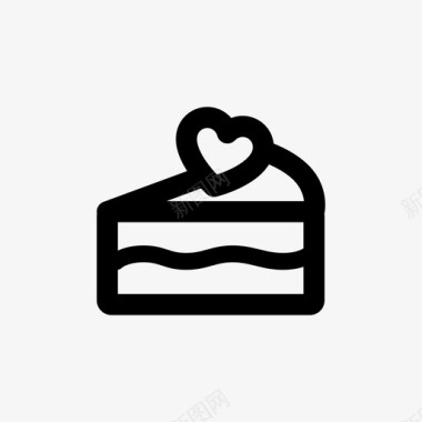 蛋糕2月14日心图标图标